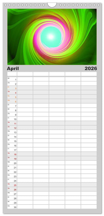 Energie-Spiralen (CALVENDO Familienplaner 2026)