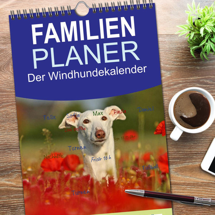 Der Windhundekalender (CALVENDO Familienplaner 2026)