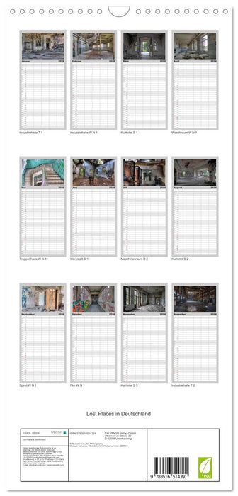 Lost Places in Deutschland (CALVENDO Familienplaner 2026)