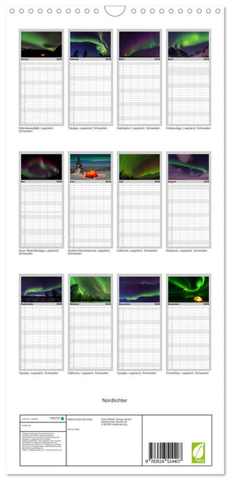Nordlichter (CALVENDO Familienplaner 2026)