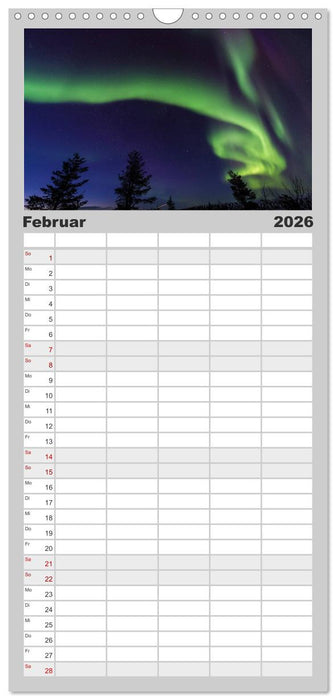 Nordlichter (CALVENDO Familienplaner 2026)