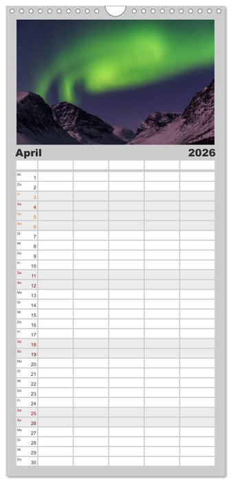 Nordlichter (CALVENDO Familienplaner 2026)