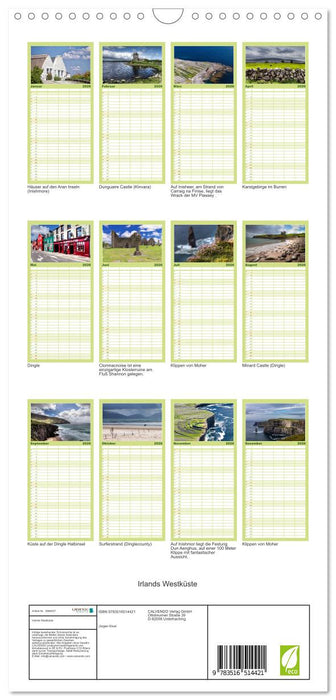 Irlands Westküste (CALVENDO Familienplaner 2026)