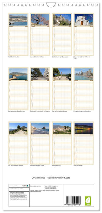 Costa Blanca - Spaniens weiße Küste (CALVENDO Familienplaner 2026)