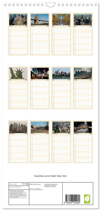 Ansichten einer Stadt: New York (CALVENDO Familienplaner 2026)