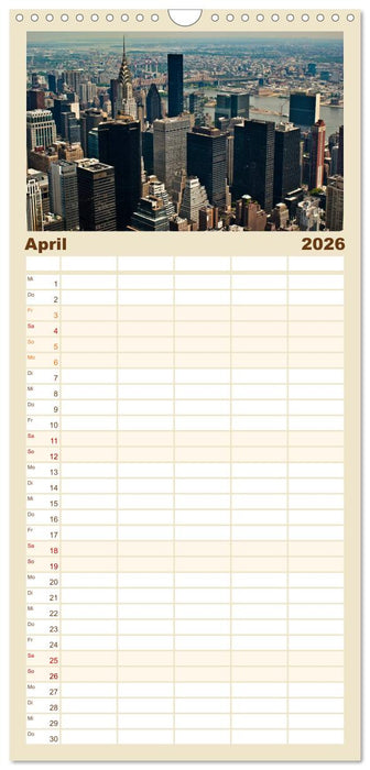 Ansichten einer Stadt: New York (CALVENDO Familienplaner 2026)