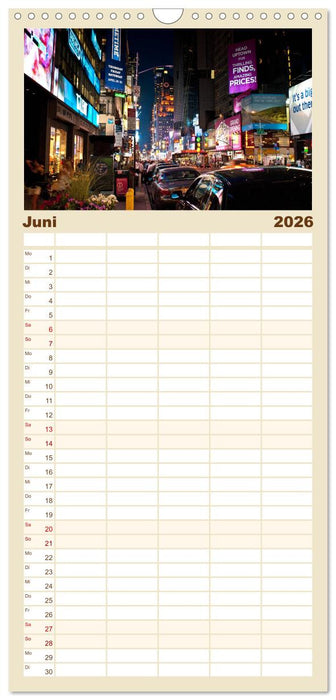 Ansichten einer Stadt: New York (CALVENDO Familienplaner 2026)