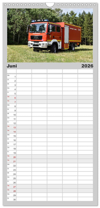 Feuerwehrfahrzeuge (CALVENDO Familienplaner 2026)