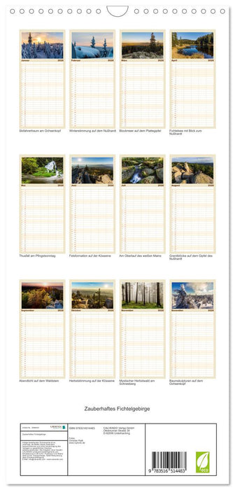 Zauberhaftes Fichtelgebirge (CALVENDO Familienplaner 2026)