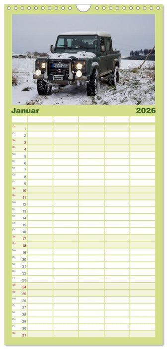 Defender für's Grobe (CALVENDO Familienplaner 2026)