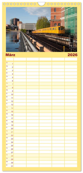 Auf Gleisen durch Berlin (CALVENDO Familienplaner 2026)