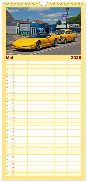 Ami Schlitten (CALVENDO Familienplaner 2026)