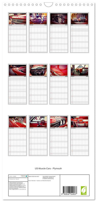 US-Muscle-Cars - Plymouth (CALVENDO Familienplaner 2026)