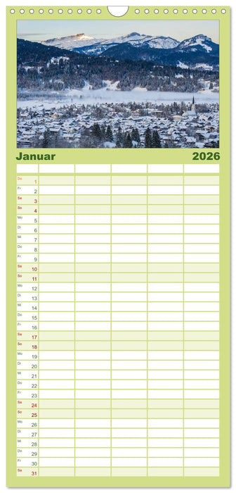 Rund um Oberstdorf (CALVENDO Familienplaner 2026)