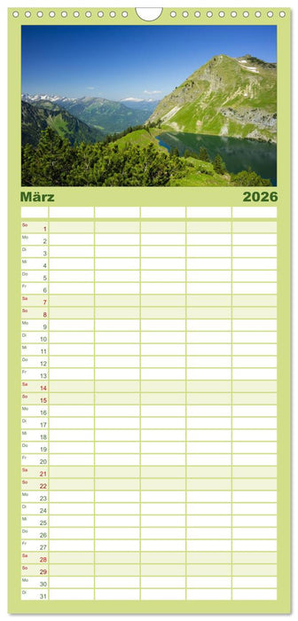 Rund um Oberstdorf (CALVENDO Familienplaner 2026)