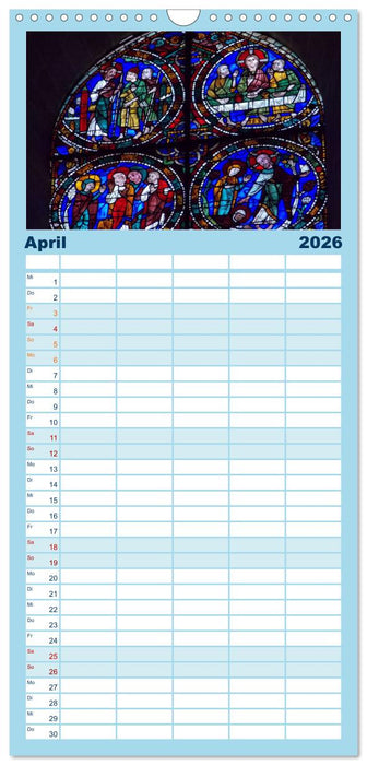 Bilder aus Licht - Notre Dame de Chartres (CALVENDO Familienplaner 2026)