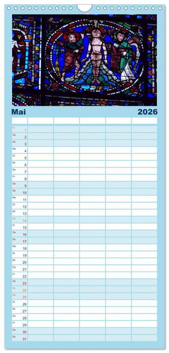 Bilder aus Licht - Notre Dame de Chartres (CALVENDO Familienplaner 2026)