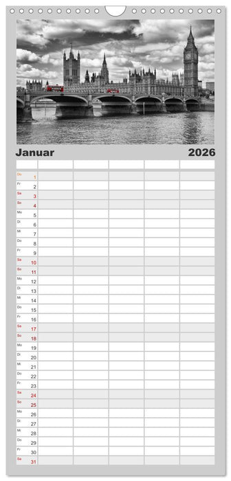 LONDON Urbaner Flair (CALVENDO Familienplaner 2026)