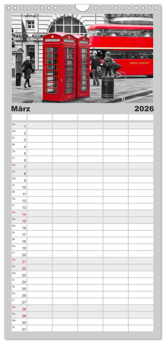 LONDON Urbaner Flair (CALVENDO Familienplaner 2026)