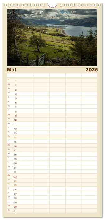 Die Highlands - Schottlands rauher Nordwesten (CALVENDO Familienplaner 2026)