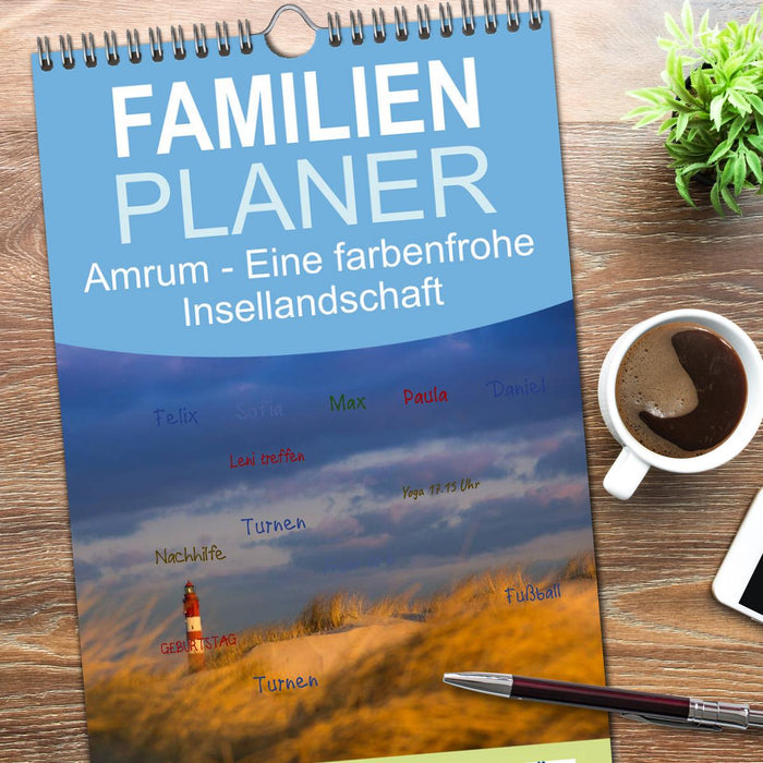 Amrum - Eine farbenfrohe Insellandschaft (CALVENDO Familienplaner 2026)