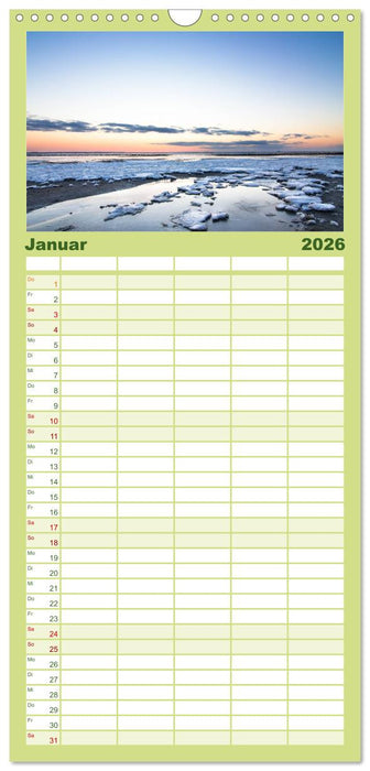 Amrum - Eine farbenfrohe Insellandschaft (CALVENDO Familienplaner 2026)