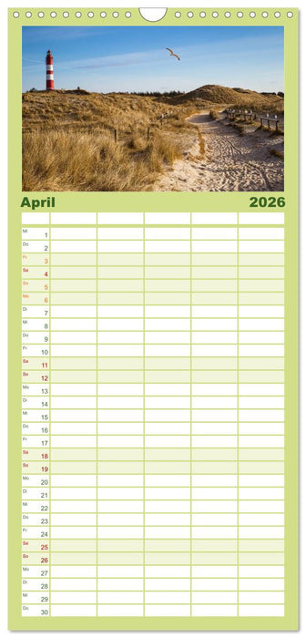 Amrum - Eine farbenfrohe Insellandschaft (CALVENDO Familienplaner 2026)
