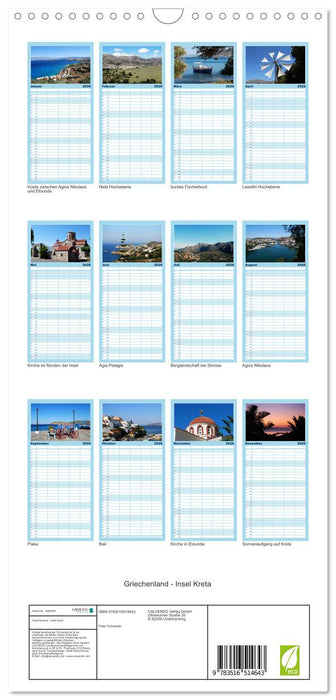 Griechenland - Insel Kreta (CALVENDO Familienplaner 2026)
