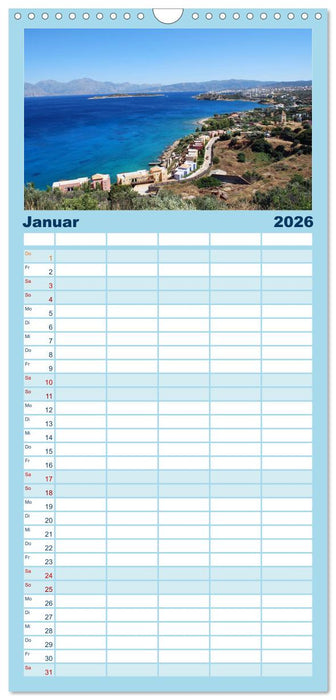 Griechenland - Insel Kreta (CALVENDO Familienplaner 2026)