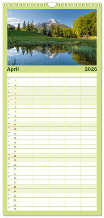 Berchtesgadener Alpen - Land von Watzmann und Königssee (CALVENDO Familienplaner 2026)