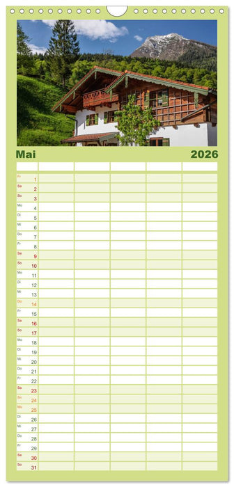 Berchtesgadener Alpen - Land von Watzmann und Königssee (CALVENDO Familienplaner 2026)