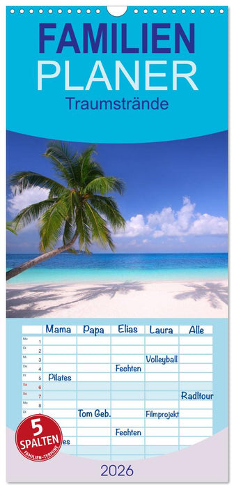 Traumstrände (CALVENDO Familienplaner 2026)