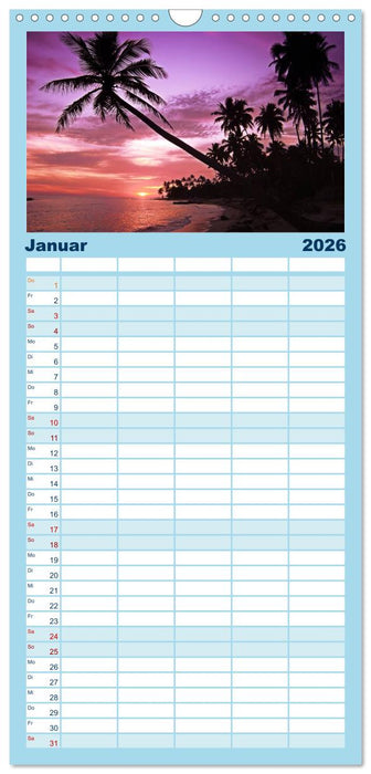 Traumstrände (CALVENDO Familienplaner 2026)