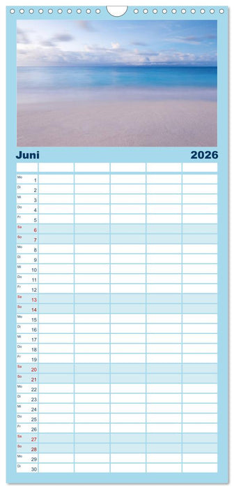 Traumstrände (CALVENDO Familienplaner 2026)