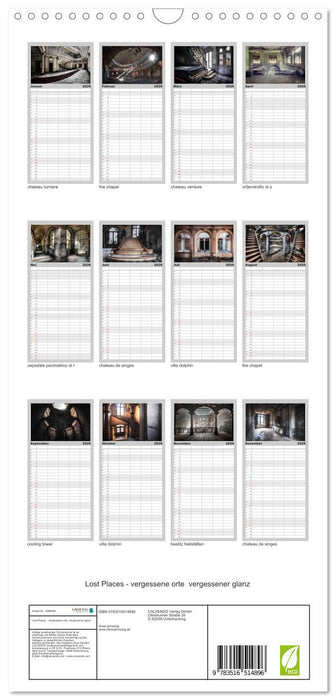 Lost Places - vergessene orte vergessener glanz (CALVENDO Familienplaner 2026)