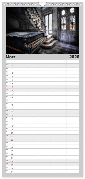 Lost Places - vergessene orte vergessener glanz (CALVENDO Familienplaner 2026)