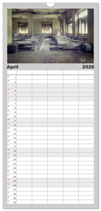 Lost Places - vergessene orte vergessener glanz (CALVENDO Familienplaner 2026)