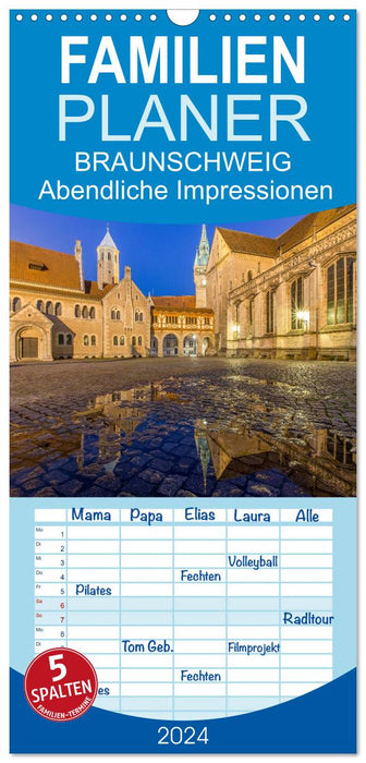 BRAUNSCHWEIG - Abendliche Impressionen (CALVENDO Familienplaner 2026)