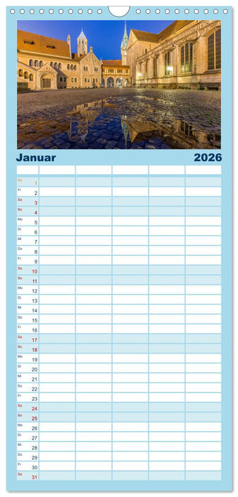 BRAUNSCHWEIG - Abendliche Impressionen (CALVENDO Familienplaner 2026)