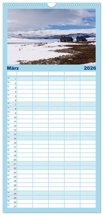 Norwegen - Land im Norden (CALVENDO Familienplaner 2026)