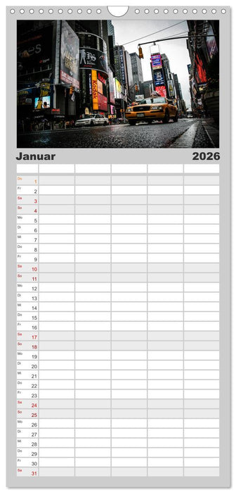 New York Shoots (CALVENDO Familienplaner 2026)