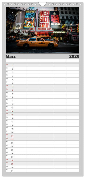 New York Shoots (CALVENDO Familienplaner 2026)