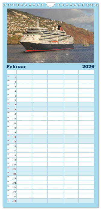 Kreuzfahrtschiffe in Europa (CALVENDO Familienplaner 2026)