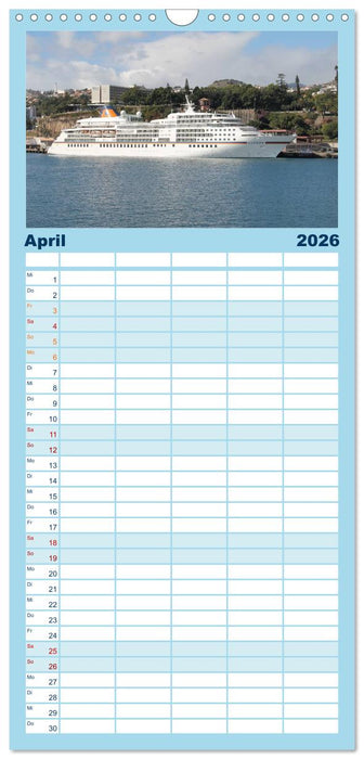 Kreuzfahrtschiffe in Europa (CALVENDO Familienplaner 2026)