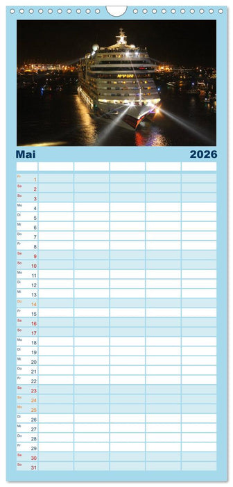 Kreuzfahrtschiffe in Europa (CALVENDO Familienplaner 2026)