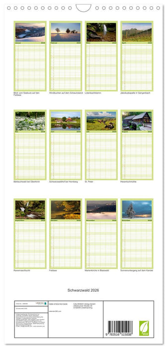 Schwarzwald 2026 (CALVENDO Familienplaner 2026)