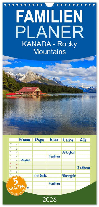 KANADA - Rocky Mountains (CALVENDO Familienplaner 2026)