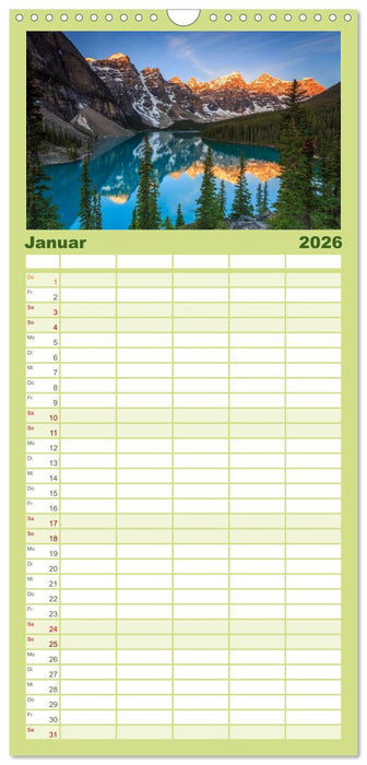 KANADA - Rocky Mountains (CALVENDO Familienplaner 2026)