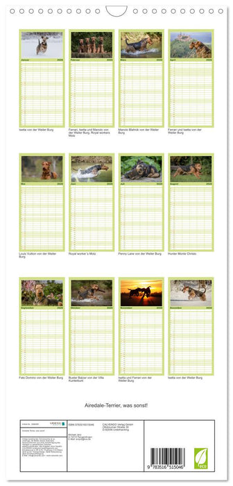 Airedale-Terrier, was sonst! (CALVENDO Familienplaner 2026)