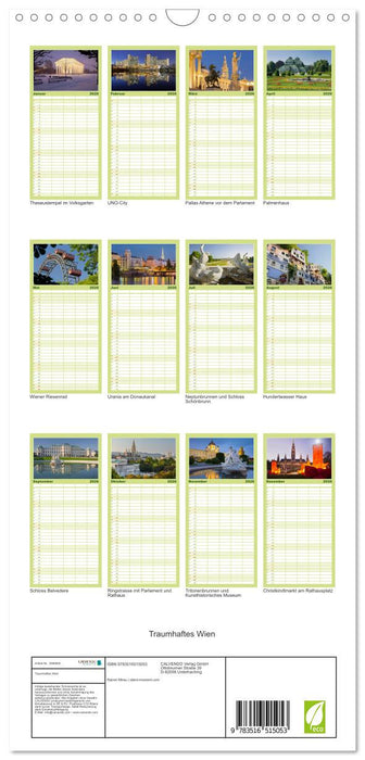 Traumhaftes Wien (CALVENDO Familienplaner 2026)